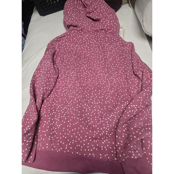 Wanakome Hera Hoodie XL Pink Polka Dot Cowl Neck Rope Drawstring Canada Outdoor - Picture 3 of 16